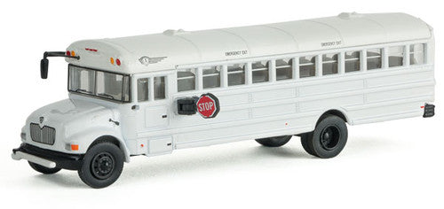 Walthers 949 - 11702 Assembled HO Scale SceneMaster International Maintenance - of - Way Crew Bus in White with Railroad MOW Logo Decals