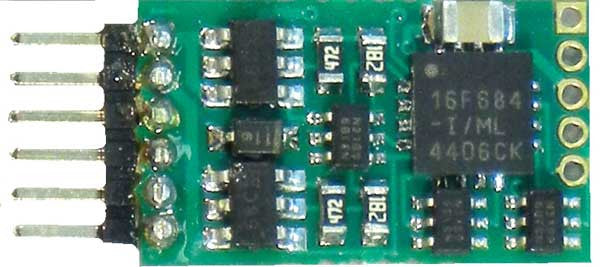 160 NCE Four - Function Decoder with 6 - Pin NEM Connector (Part # 524 - 160)