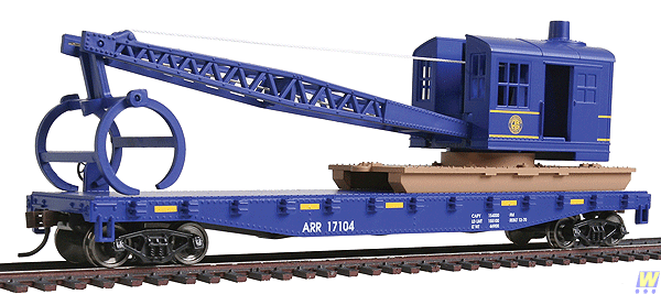 HO Scale 1780 WAL-931-1780 Model Train Log Crane ARR #17104 for Alaska Railroad