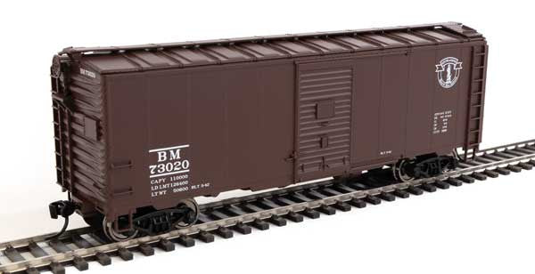 Walthers HO Scale Model Train 910 - 2726 40 - Foot AAR Boxcar Representing B&M (Boston & Maine) #73020