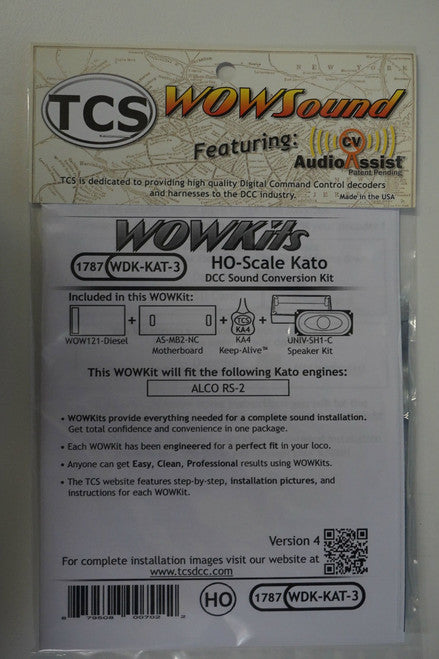1787 TCS Train Control 4th Version Conversion Kit for HO Scale Locomotives - Part #745 - 1787