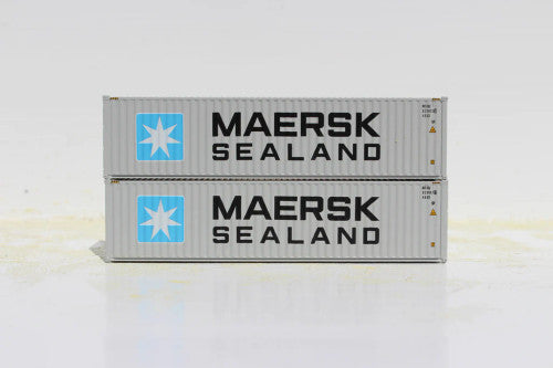 JTC N Scale Maersk Sealand Set#3 40' High Cube Magnetic Corrugated Containers