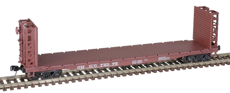 Atlas N Scale 48-Foot Bulkhead Flatcar Model GM&O Gulf Mobile and Ohio #74075 - GSI-GSC 50005799 Replica