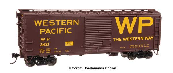 Walthers HO Scale 40' ACF Welded Boxcar Western Pacific #3422