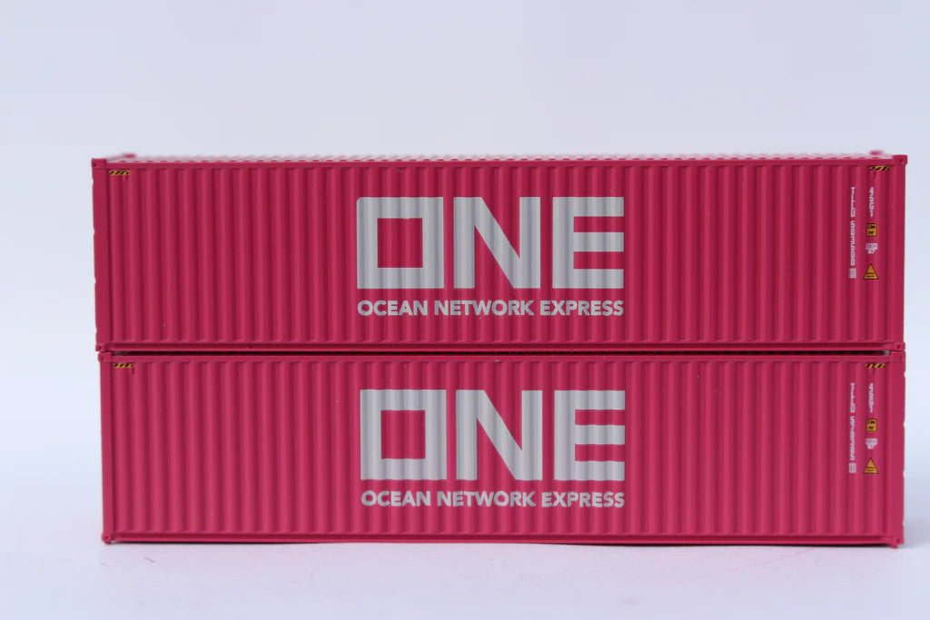 JTC N Scale 40' High Cube Cherry Blossom Magenta Containers with Magnetic System
