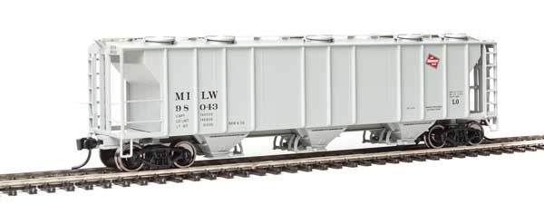 Walthers Mainline HO Scale 50' 3-Bay Covered Hopper - MILW #98043