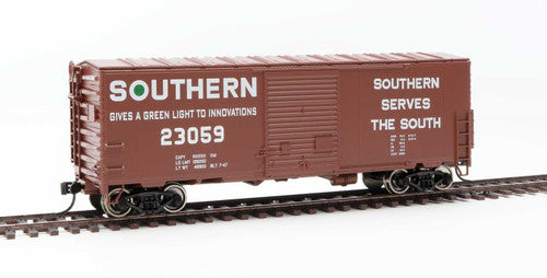 Walthers HO Scale Model - 910 - 45024 40 - foot ACF Modernized Welded Boxcar of Southern Railway (SOU) #23059 for Model Railroads