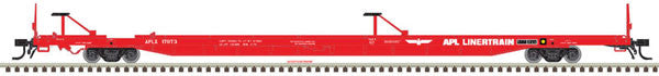 ATLAS 20005241 89' Flat Car APL Linertrain #17073 HO Scale with Mid/End Hitches