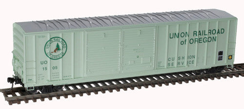 HO Scale Atlas 20005879 FMC 50-Foot Double-Door Boxcar of Union Railway of Oregon #1522 in Green Color
