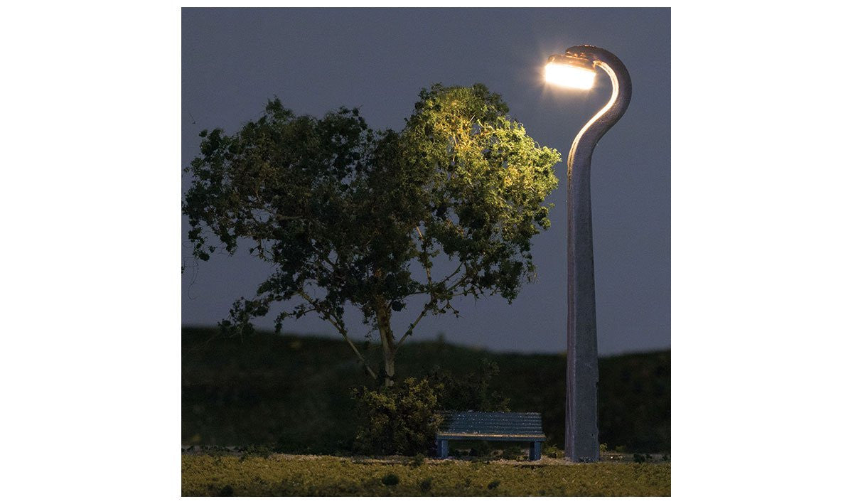 Woodland Scenics HO Scale 785 - 5677 Concrete Lamp Street Lights with Just Plug(TM) Technology, Pack of 3