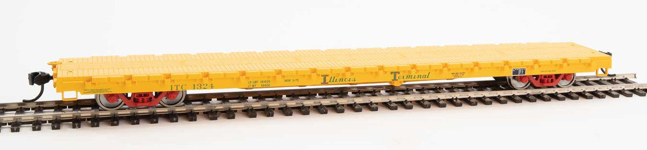 Walthers 910-5370 HO Scale 60-Foot Pullman-Standard Flatcar for Illinois Terminal, Model Number #1324