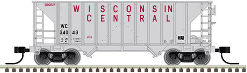 Atlas N Scale 100 Ton 2 Bay Greenville Hopper - Wisconsin Central #34027 (Part#150 - 50004608)