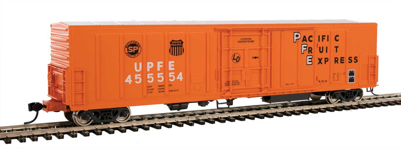 Walthers HO Scale Model Train Accessory - 910 - 3967 57 - foot Mechanical Reefer Representing Union Pacific UPFE #455554