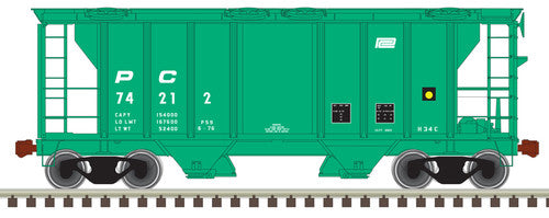ATLAS N Scale PS-2 Covered Hopper Penn Central #74216 in Green & White