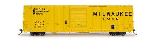 ExactRail Platinum EP80551-6 HO Scale Collectible Pacific Car & Foundry 7633 Appliance Boxcar, Milwaukee Road 1975 As Delivered #4252