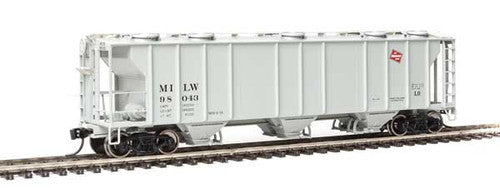 Walthers Mainline HO Scale 50' 3-Bay Covered Hopper - MILW #98043