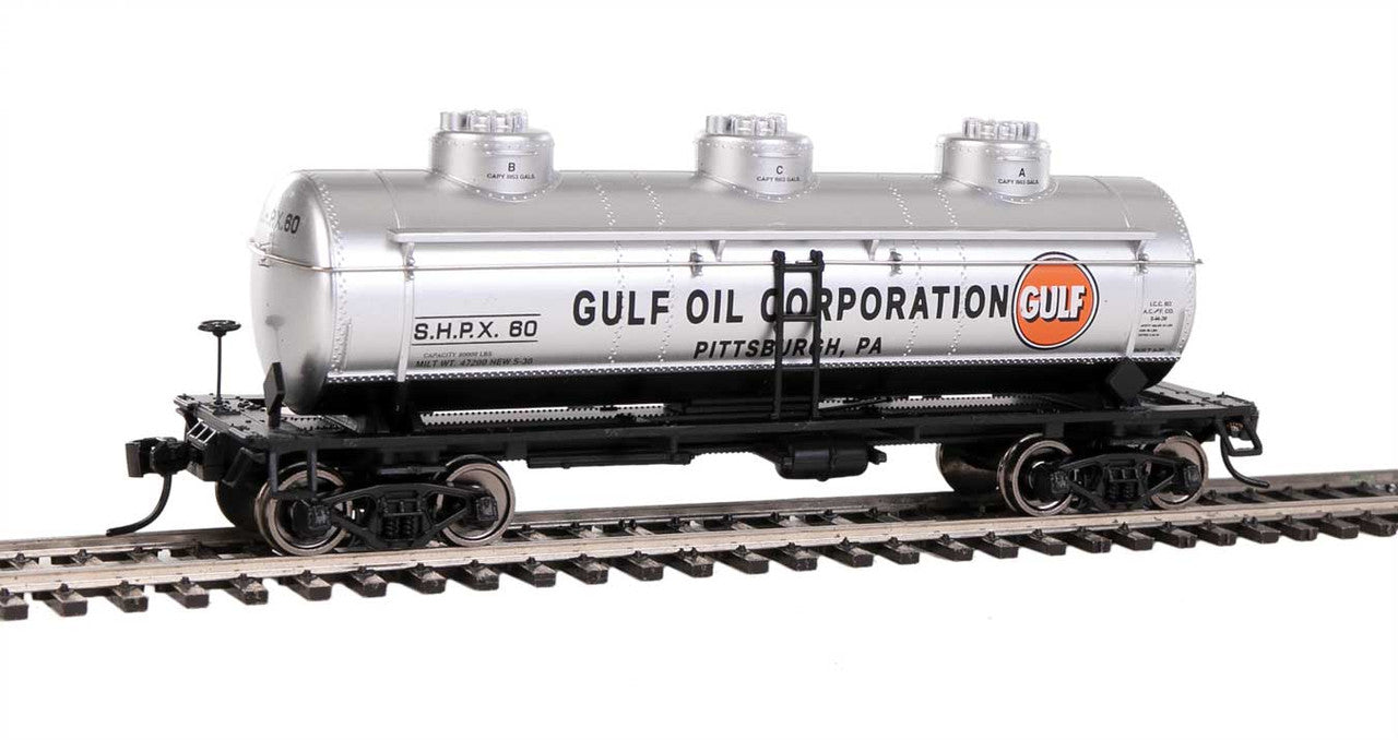 Walthers HO Scale 910-1134 3 Dome Tank Car SHPX Gulf Oil #60 for Model Railways