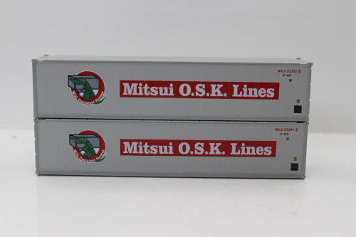 JTC N Scale 40' Standard Height (8'6) Smooth-side MITSUI OSK Model Train Containers