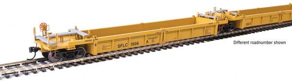 Walthers HO Scale 5-Unit Rebuilt 40' Well Car Santa Fe Leasing SFLC #1089 A-E