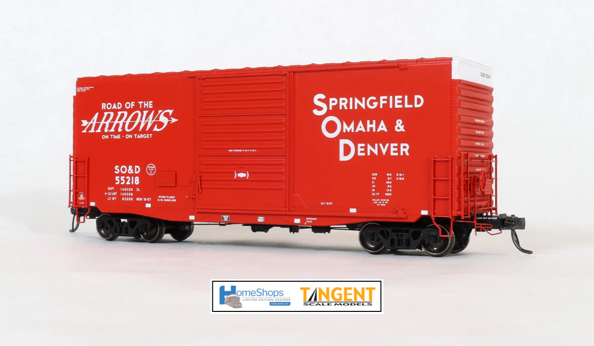 HomeShops HO Scale 40' Mini Hy Cube Boxcar SO&D #55231