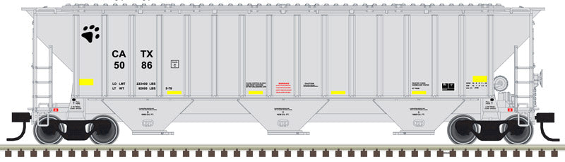 N Scale ATLAS Trainman Gray & Black Thrall 4750 Covered Hopper - CATX #5086