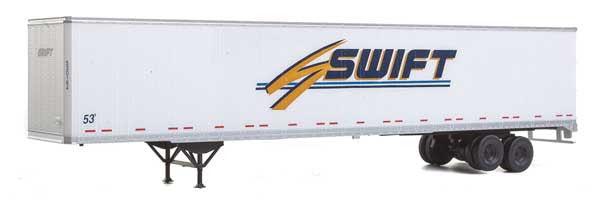 Walthers HO Scale SceneMaster Assembled 2-Pack of 53-Foot Stoughton Trailers by Swift for Model Railroad Scenes
