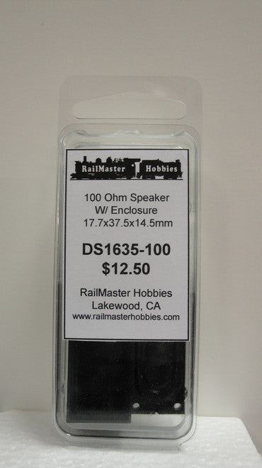 HO Scale 100 Ohm Rail Master Speaker - 17.7 x 37.45 x 14.5 mm, Part # RMT - DS1635 - 100