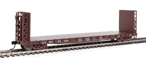 Walthers HO Scale 53' GSC Bulkhead Flatcar ATSF Santa Fe #93120 in Boxcar Red