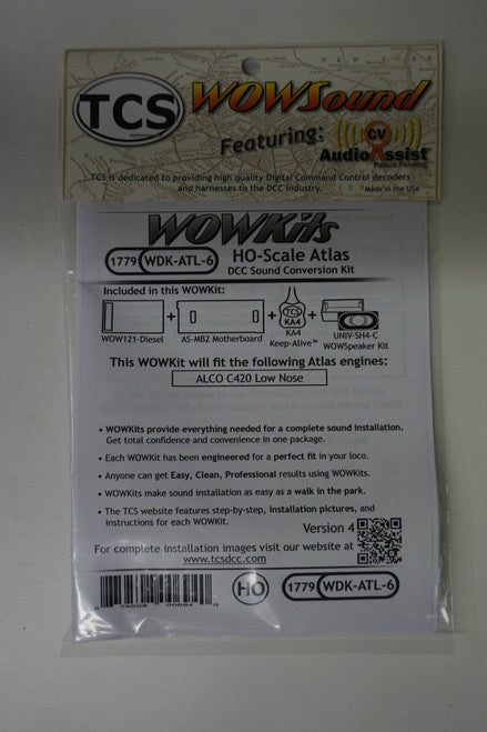 1779 TCS Train Control ATLAS WOW WDK-ATL-6 Diesel V4 HO Scale Conversion Kit