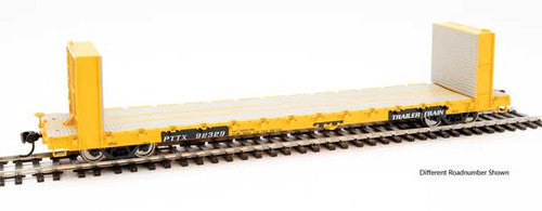 HO Scale Walthers 910-5852 60' Pullman-Standard Bulkhead Flatcar PTTX #92344