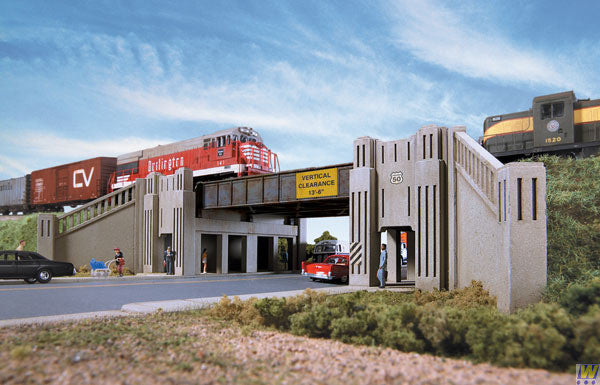 Walthers HO Scale 933 - 3190 Art Deco Style Highway Underpass Model Kit