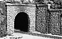 Woodland Scenics N Scale Unpainted Hydrocal Single Track Tunnel Portals (2 per pkg)