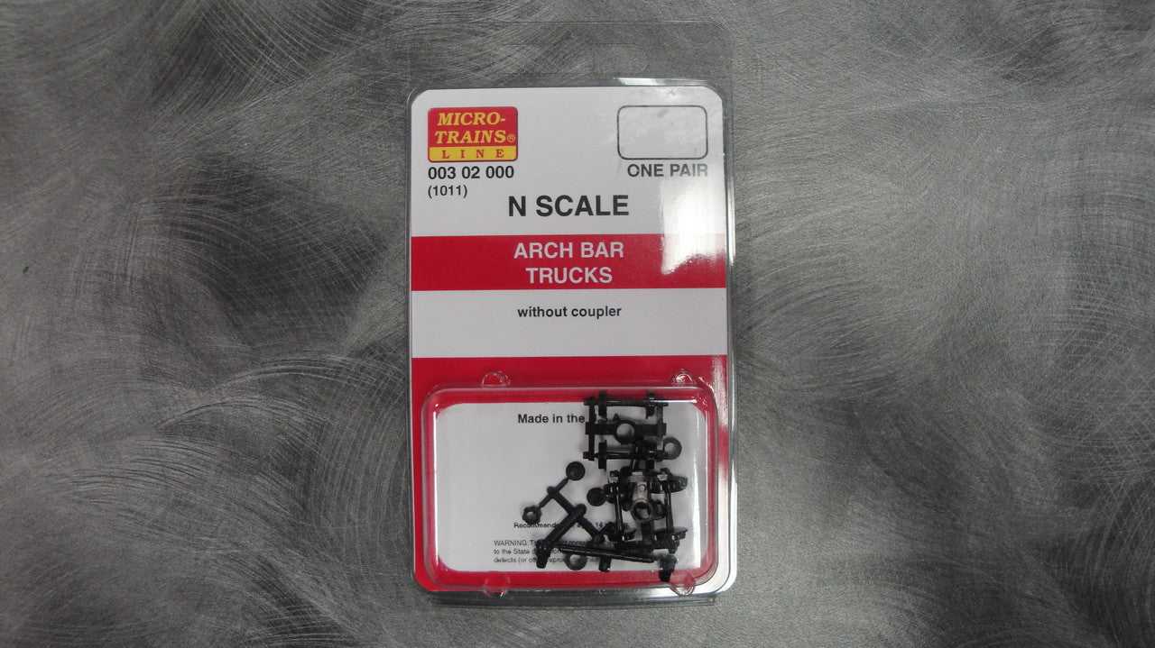 N Scale 003 02 000 Micro Trains Arch Bar Trucks (1011) without Couplers