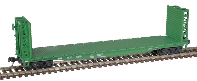 Atlas N Scale 48-Foot Bulkhead Flatcar Model of General Steel Industries - Burlington Northern #621066 (GSI - GSC 50005790)