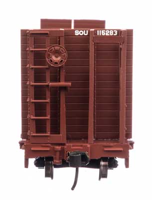 HO Scale Model Train - Walthers Mainline 5938 53-Foot General Steel Castings (GSC) Bulkhead Flatcar, Southern Railway (SOU) #115283, Product Code 910 - 5938