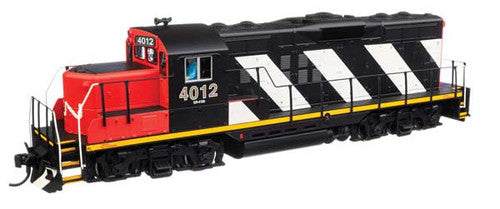 Walthers HO Scale EMD GP9 Phase II Canadian National #4012 DCC & Sound (Black, Red, White Stripes)