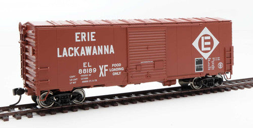 Walthers Mainline HO Scale 40-Foot American Car and Foundry (ACF) Modernized Welded Boxcar with 8-Foot Youngstown Door, Erie Lackawanna #88189