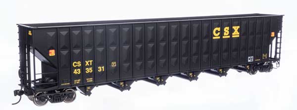 Walthers HO Scale 910 - 56313 Greenville 7000 Cubic - Foot Wood Chip Hopper Model Train Car for CSXT CSX #433531