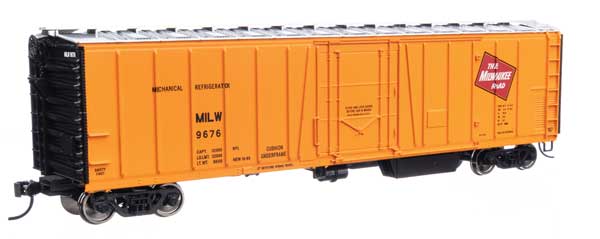 HO Scale Walthers Mainline 50' AAR MILW Milwaukee Road #9676 Mechanical Refrigerator Car