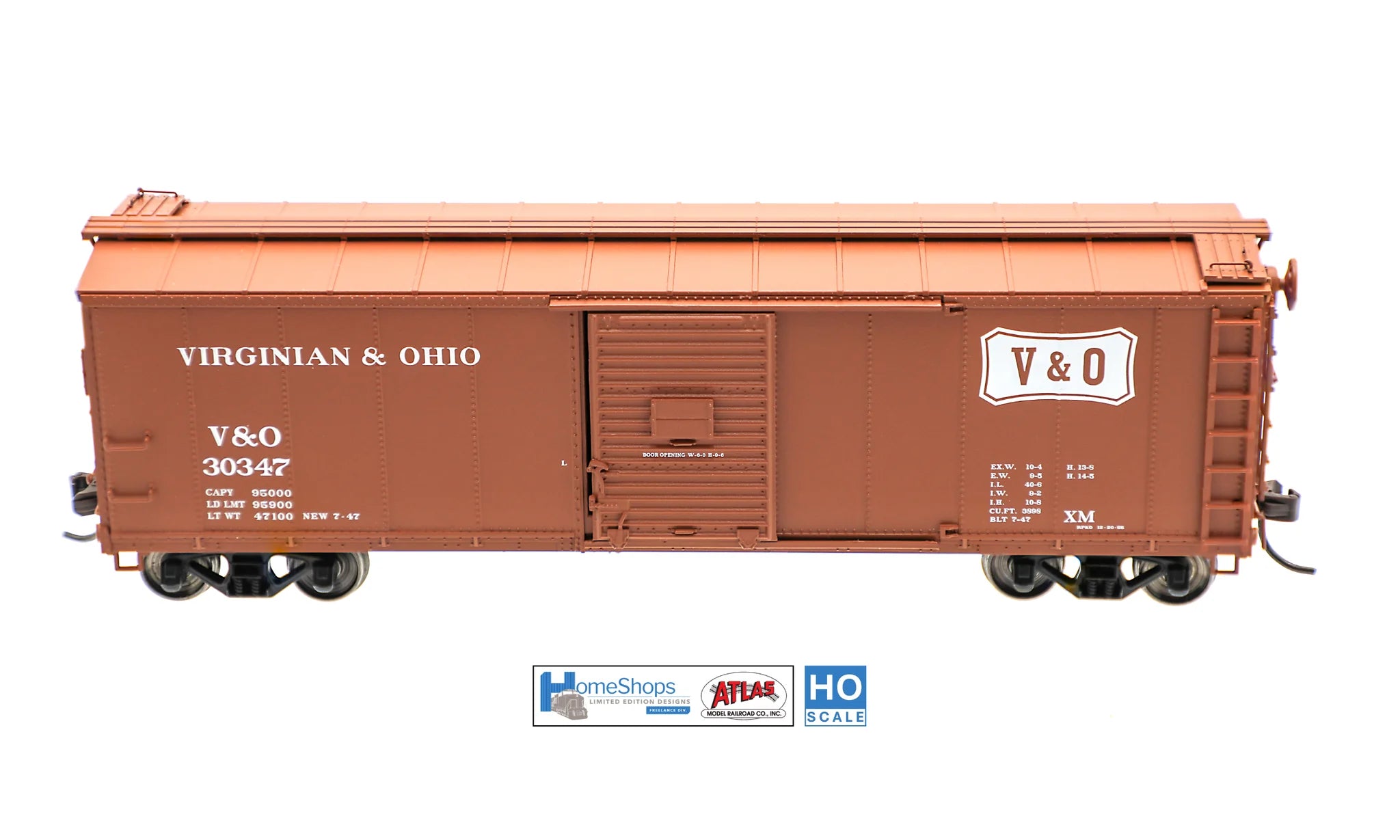 HO Scale Atlas USRA Rebuilt 40' Steel Box Car - Virginia & Ohio #30347