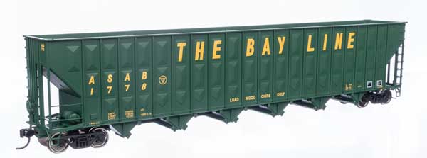 Walthers HO Scale 910 - 56305 Greenville 7000 Cubic - Foot Wood Chip Hopper Model for Atlanta & St. Andrews Bay Line #1778