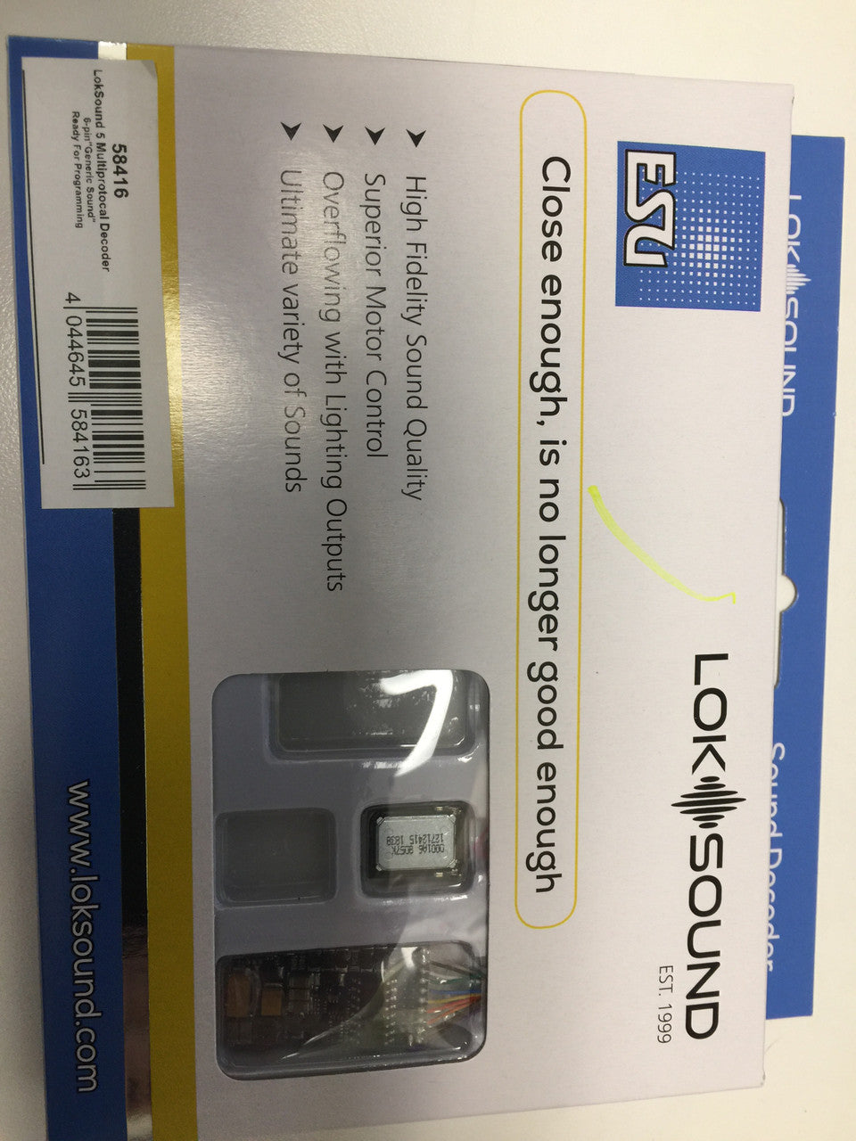ESU 58416 LokSound Version 5 Multiprotocol 6 - Pin Generic Decoder Ready for Programming Suitable for All Scales, Part Number 397 - 58416