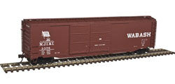 ATLAS 20004422 HO Scale Model - Postwar 50-Foot Double-Door Boxcar Featuring Wabash NJI&I #3309 in Boxcar Red with Flag Logo