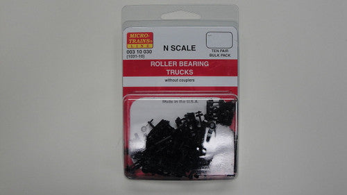 N Scale 00310030 Roller Bearing Trucks (1031 - 10) without Couplers