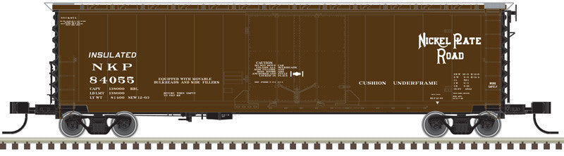 Atlas 50005699 NKP N Scale 50-Foot General American RBL Plug-Door Boxcar - Nickel Plate Road #84069 in Boxcar Red, Black, and White