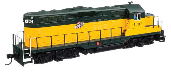 Walthers HO Scale EMD GP9 Phase II C&NW #4307 DCC & Sound (Green, Yellow)