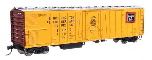 Walthers Mainline HO Scale 50-Foot AAR Mechanical Refrigerator Car - BRMX Chicago, Burlington & Quincy #5189 Model Train Accessory