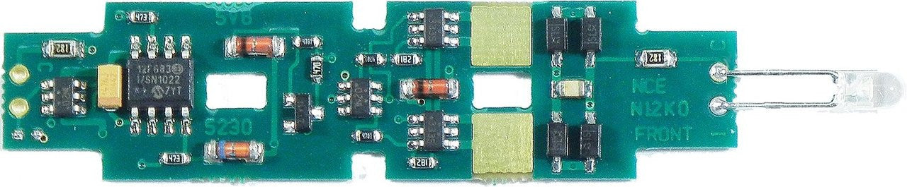 NCE N-Scale Drop-In Decoders - N12K0b for Kato F3 A & B with Golden LEDs, Part Number 524-143