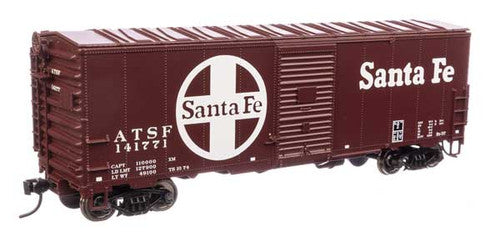 Walthers HO Scale Model Train 910 - 1202 40-Foot AAR Boxcar ATSF Santa Fe #141771 for 1960s - 1980s Operations