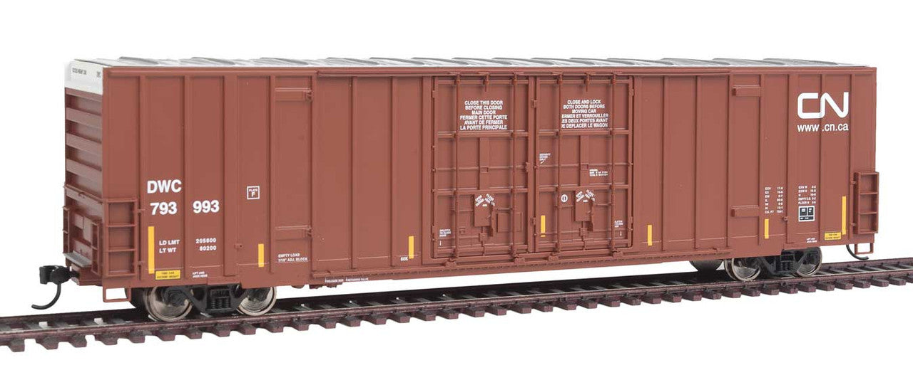 Walthers HO Scale 60-Feet High Cube Plate F Boxcar of Canadian National Railroad, Limited Edition #793993